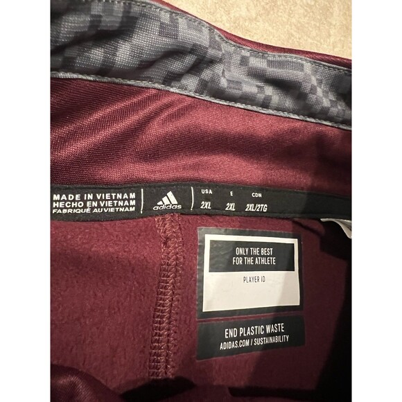 Texas AM Sweater Mens XXL Adidas Aggies SEC Burgundy button snap sweatshirt - Picture 2 of 10